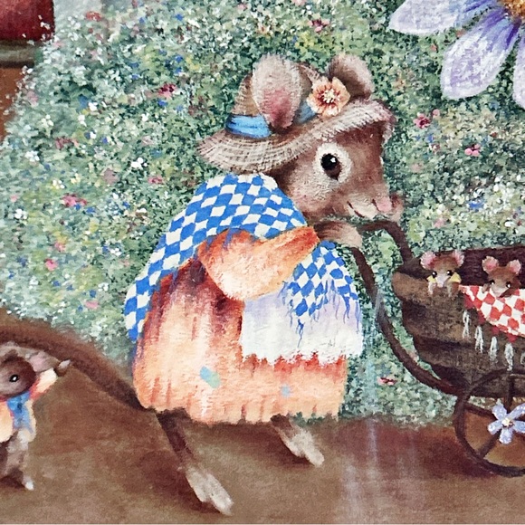 Adorable Old Woman Who Lived In a Shoe Nursery Rhyme Painting - Picture 7 of 13